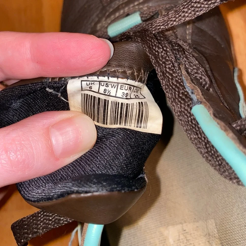 Puma Turin Leather and Suede Chocolate and Aqua Women’s Sneakers 8.5 - Picture 11 of 11